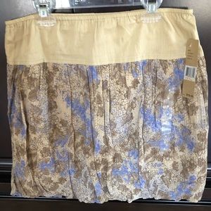 Medium DKNY Brown and Periwinkle Bubble Skirt